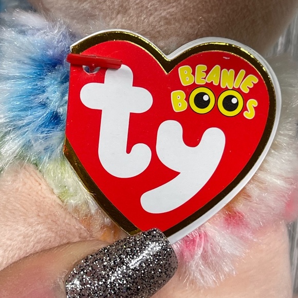 BEANIE BOOS Rainbow Poodle Stuffed Animal - NWT’s - Picture 4 of 10